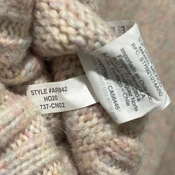 J Crew Sweater Pastel Multicolor Pullover Fuzzy Comfort Alpaca Wool Blend Small - Picture 9 of 10